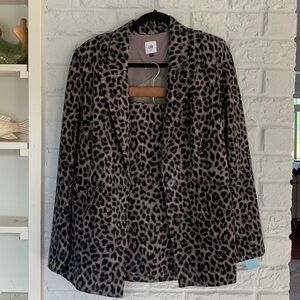 CAbi Leopard Print Skirt Set - Black and Brown